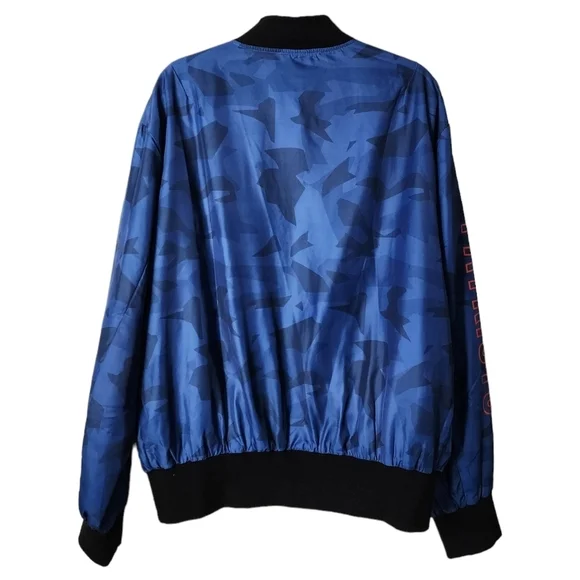 NFL TEAM x PATRIOTS windbreaker‎ logo jacket in blue full zip size 2XL - Picture 2 of 10